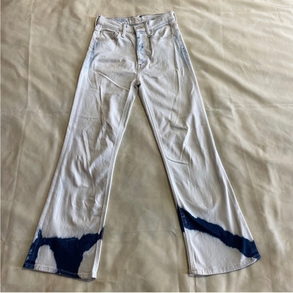 MOTHER- The Tripper Straight Leg White Acid Wash Marshmallow For Breakfast 24 - Picture 3 of 11